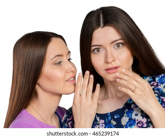 Two women gossip - Shutterstock ID 465239174
