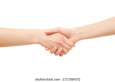Two women hand shaking. Agreement.