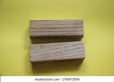 Two Wood Block Toy As Equal Sign. Tolerance, Equality And Diversity Conccept, Gender Equality.