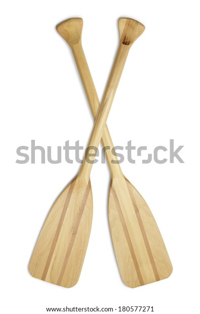 Two Wooden Boat Oars Isolated On Stock Photo 180577271 | Shutterstock