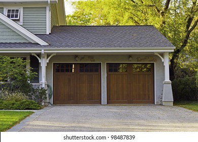 Two Wooden Car Garage