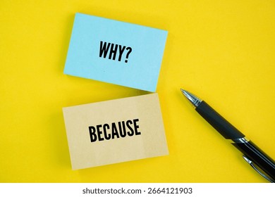 Two words why and because. both used to discuss reasons, but in different ways: 