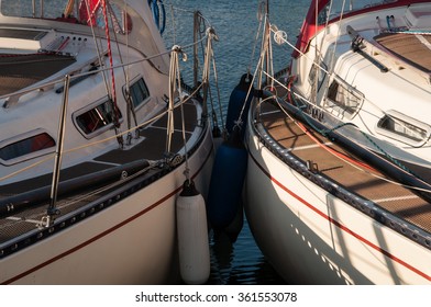 Two Yachts In The Port