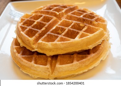 Whole Wheat Belgium Waffle Horizontal View Stock Photo 378612937 ...