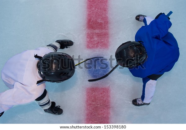 Two Young Hockey Players Stands On Stock Photo 153398180 | Shutterstock