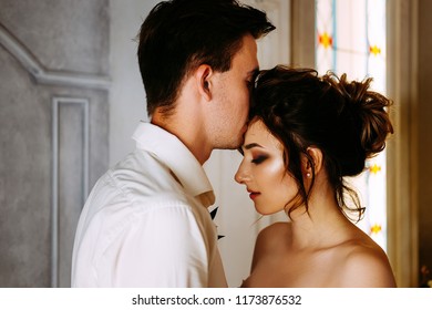 Two young lovers getting