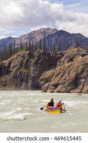 Two young men on a multi-day trip on a river in the far north of North America.