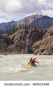Two young men on a multi-day trip on a river in the far north of North America.