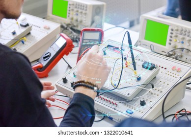 Two Young Students In Technical Vocational Training, The Lesson In Technical College.