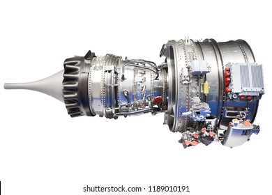 Twocircuit Turbofan Engine Aircraft Isolated White Stock Photo ...