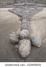 Two-meter Long Phallus Symbol (male Genitals) Located In The Cheto Gunung Lawu Indonesia Temple