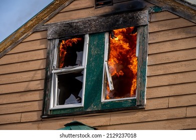 A Two-story House Fully Engulfed Structure Fire