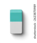 Two-Tone Eraser Isolated on White Background