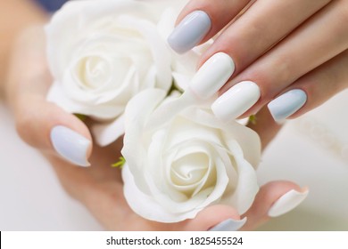 French Acrylic Nails Images Stock Photos Vectors Shutterstock