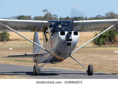 Tyabb, Australia - March 9, 2014: Cessna O-1G Bird Dog Observational And Forward Air Control (FAC) Aircraft VH-FXY That Saw Combat During The Vietnam War.