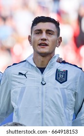 TYCHY, POLAND - JUNE 21, 2017: UEFA European Under-21 Championship  Match Group C Between Czech Republic - Italy 3:1.  Davide Calabria.