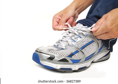 Tying A Tennis Shoe