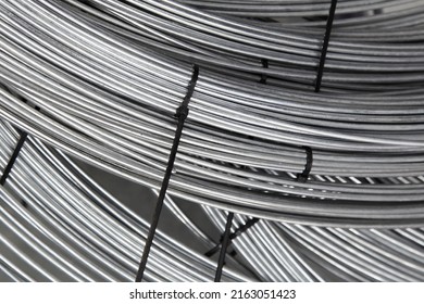 Tying Wires Skeins Closeup - Industrial Manufacturing Background Texture