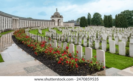 Tyne Cot World War One Cemetery near Ypres in Belgium.