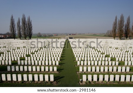 Tyne Cot World War One Cemetery in Belgium