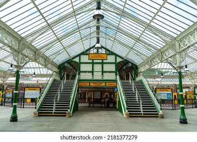 Tynemouth, UK: July 21st, 2022: Tynemouth Station, On The Tyne And Wear Metro.