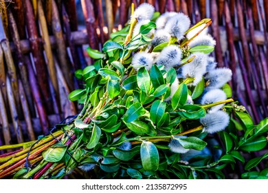 typcial bavarian willow bouquet for palm sunday - photo