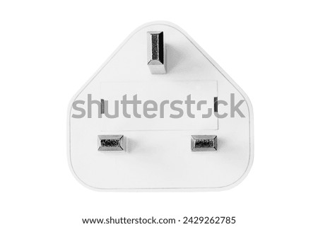 Type G electrical plug isolated on white background