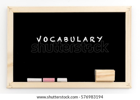 Type of High school subject on blackboard - vocabulary