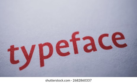 Typeface Single Word Only Red Type on White Paper Typography Design Creative Copy Space Idea
Macro Photo Close Up