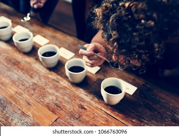 Types Of Coffee Placed To Taste Or Smell