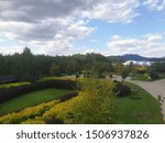 types of landscape under the sky with clouds