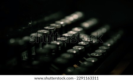 Typewrite buttons in dark background