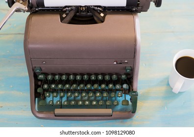 Typewriter and coffee 