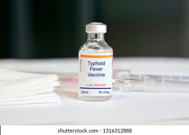 Typhoid Vaccine In A Glass Vial