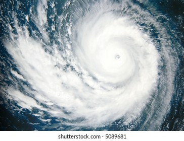 Typhoon Over Pacific Ocean - Satellite Photo