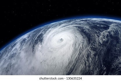 Typhoon, Satellite View. Elements Of This Image Furnished By NASA