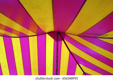 Typical American Circus Tent Interior. 