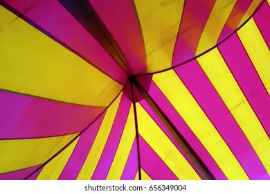 Typical American Circus Tent Interior. 