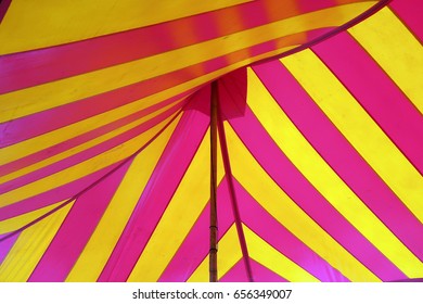 Typical American Circus Tent Interior. 