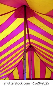 Typical American Circus Tent Interior. 