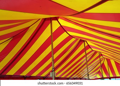 Typical American Circus Tent Interior. 