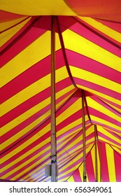 Typical American Circus Tent Interior. 