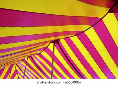 Typical American Circus Tent Interior. 