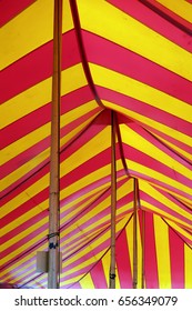 Typical American Circus Tent Interior. 