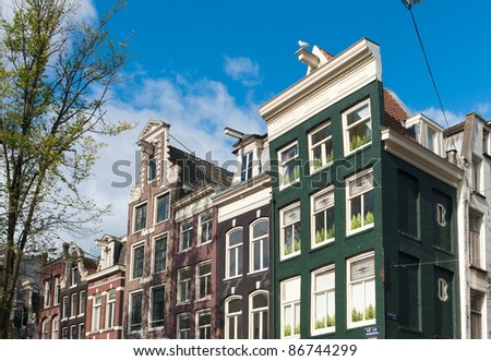 Similar – Image, Stock Photo Beautiful Architecture Of Dutch Houses On Amsterdam Canal In Autumn