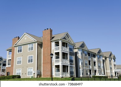 Typical Apartment Building In Suburban Area