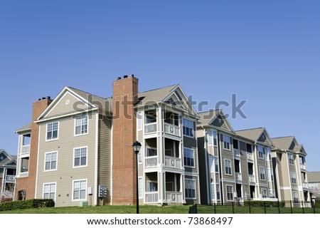 Typical apartment building in suburban area