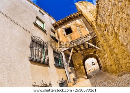 Typical Architecture, Old Town, Añana, Álava, Basque Country, Spain, Europe