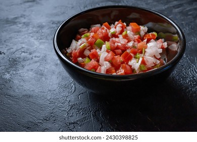 Typical Argentine Creole sauce. Made with bell peppers, tomato, onion, vinegar and oil. - Powered by Shutterstock