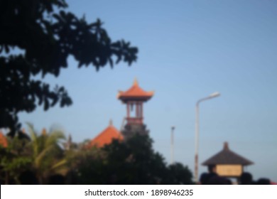 typical Balinese roof, full blurred